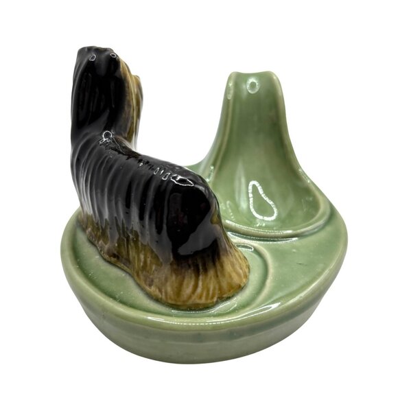Vintage WADE England Yorkshire Terrier Yorkie Porcelain Ornamental Pipe Rest - Picture 4 of 9